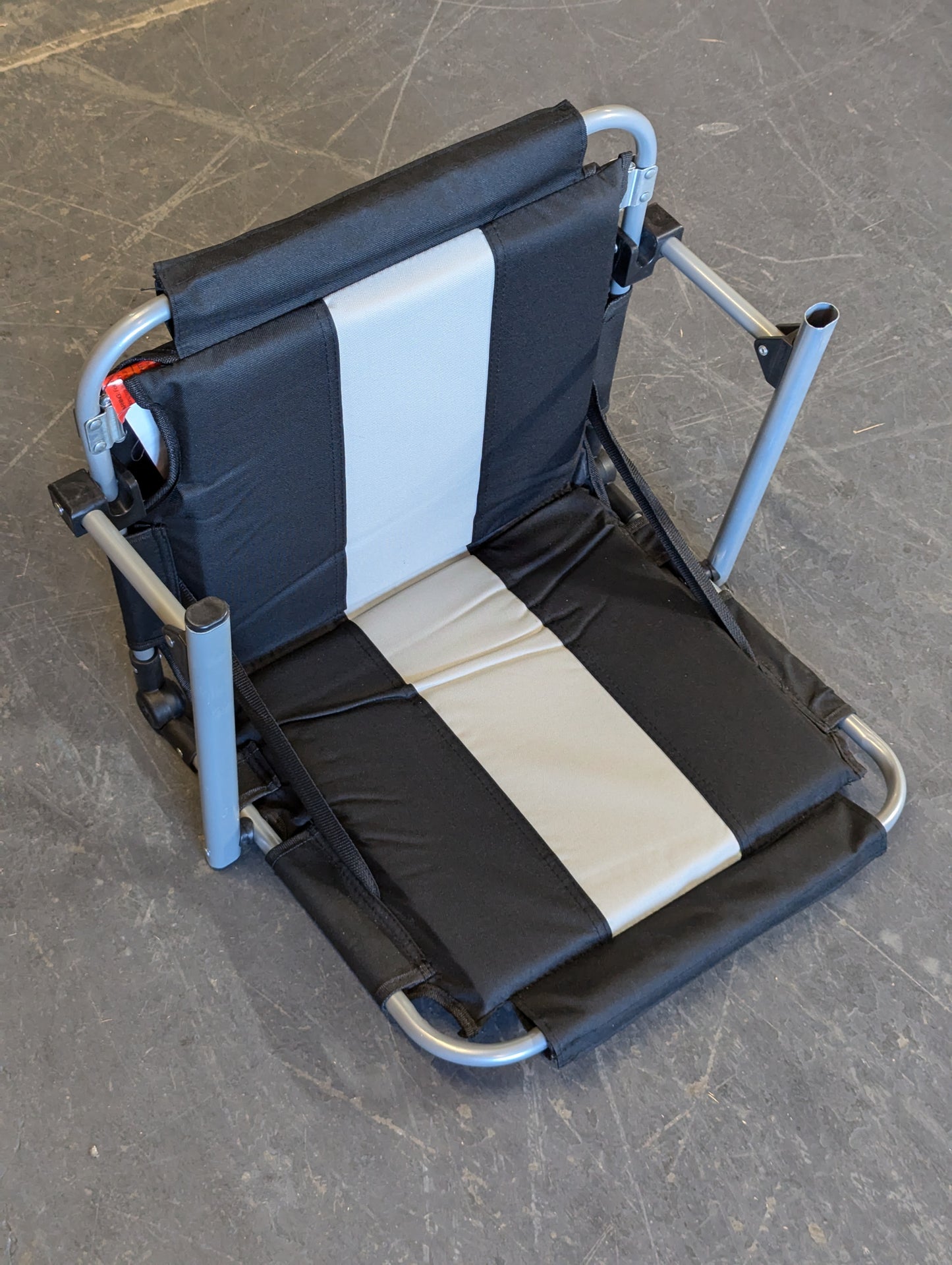 Lot of 13 Stansport Folding Stadium Seat With Arms for Bleachers Portable Outdoor Floor Folding Stadium. Back Support in Red, Blue, Black Color