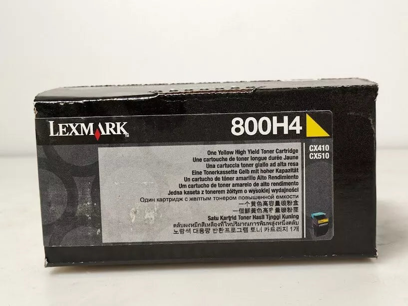 LEXMARK 80C0H40 (800H4) Yellow High Capacity, High Yield Toner Cartridge