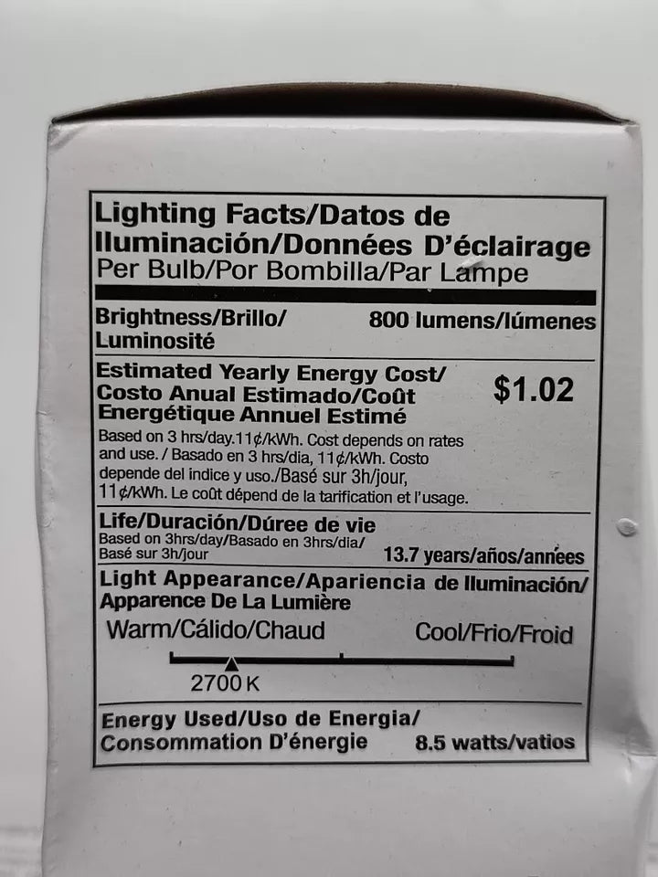Ecosmart 60W Replacement 9W Bulb 800 Lumens 11,000 Hours Life 120V Lot of 13