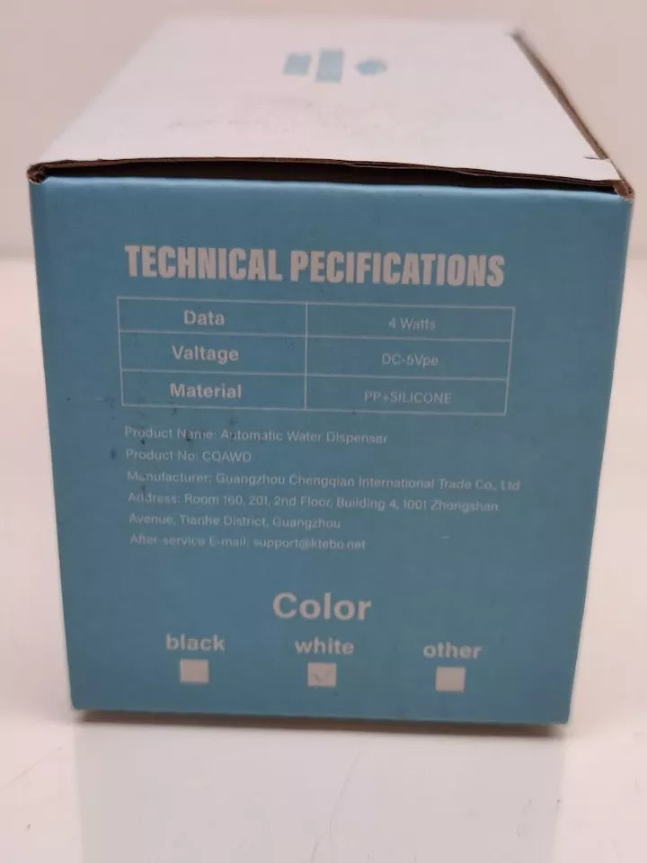 Automatic Universal Rechargeable Water Dispenser Pump USB Power Switch White