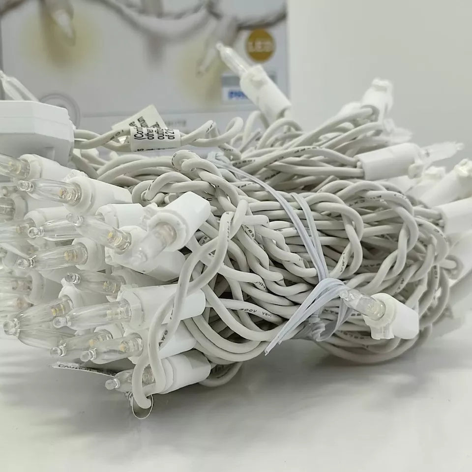 Wondershop Philips 60 LED Mini Christmas String Lights Warm White Wire 19.5 ft