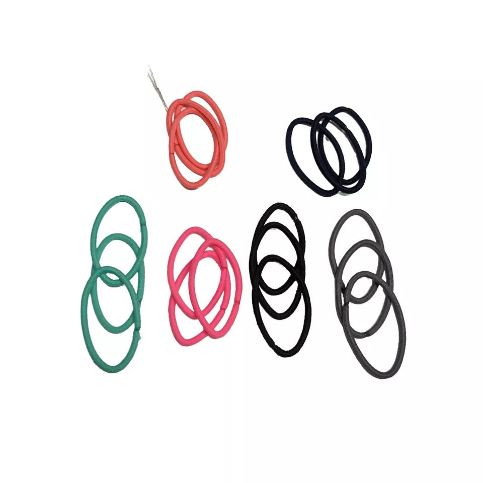 SCUNCI Elastics Neon Color 18 Hair Ties Band Ponytail