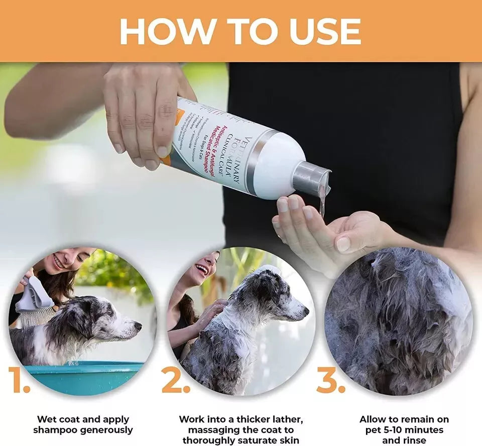 Veterinary Formula Clinical Coat Care Antiseptic Antifungal Shampoo Dogs Cat 8oz