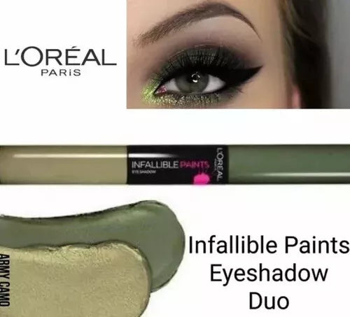 Lot of 2 - L'Oreal Infallible Paints Eye Shadow Duo 310 Army Camo Loreal