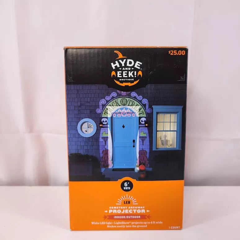 Hyde & Eek Cemetery Archway Halloween LED Light Motion Projector Indoor Outdoor