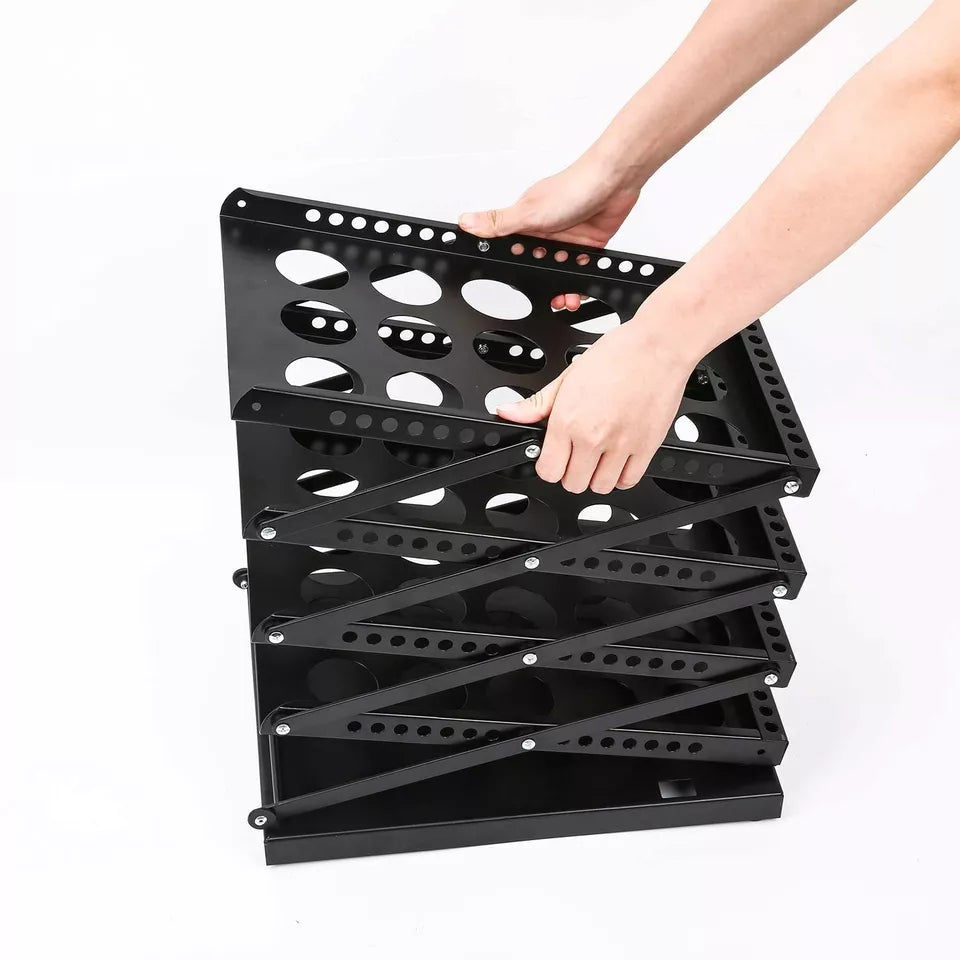 4 Level 9"x12" Brochure Magazine Catalog Folding Trade Show Display Rack + Bag