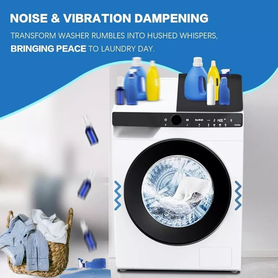 Washer and Dryer Covers 23.6''x 23.6'' Silicone Top Protector Mat Waterproof