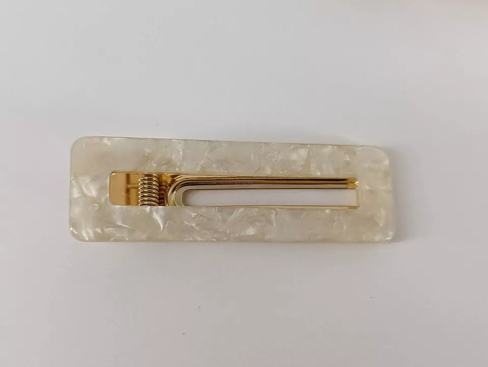 Set of 3 Hive and Co. Salon Hair Clips Coral Golden Colors