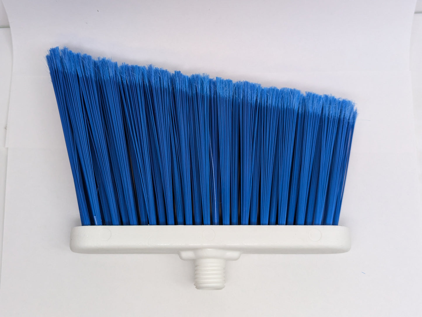 Lot of 12 Universal Angle Broom Head Replacement Blue Strong Bristles Industrial-Grade