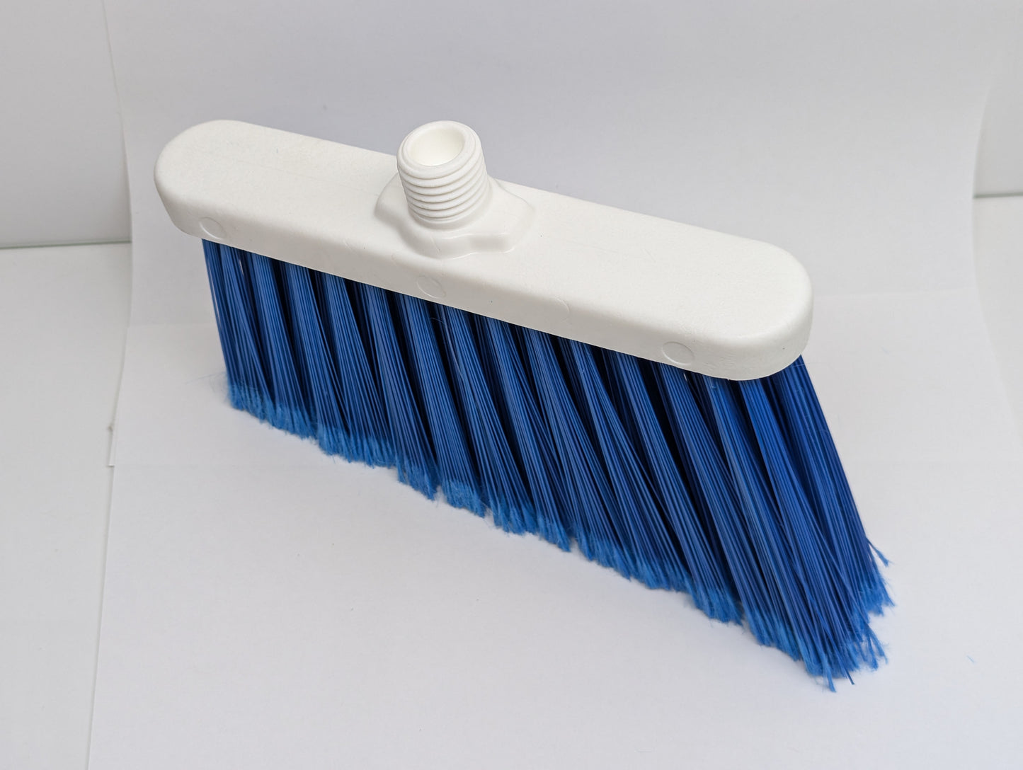 Lot of 12 Universal Angle Broom Head Replacement Blue Strong Bristles Industrial-Grade