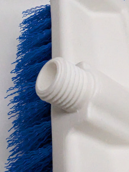 Lot of 6 Ultra Heavy Duty Deck Scrub Cleaning Brush Blue Bristle Head