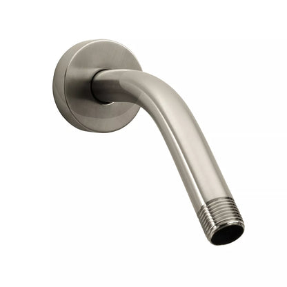 Helvex Shower Arm and Round Flange Satin Nickel Finish, Solid Brass UTR-012-SN