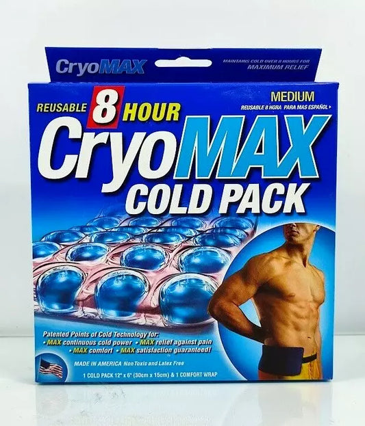 CryoMax 8 Hour Reusable 6" x 12" Cold Therapy Ice Pack and Comfort Wrap - Medium