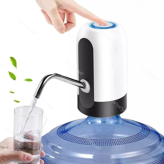 Automatic Universal Rechargeable Water Dispenser Pump USB Power Switch White