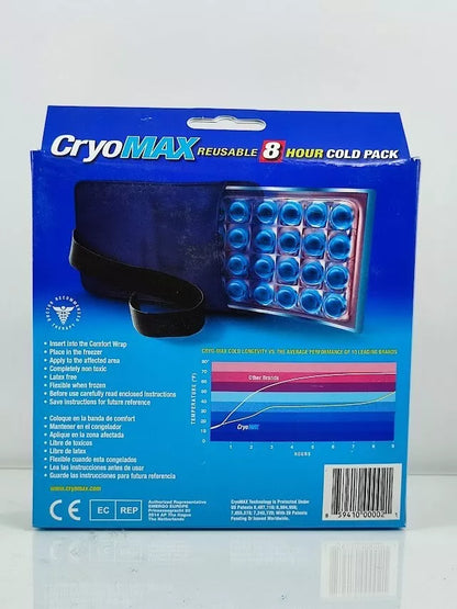 CryoMax 8 Hour Reusable 6" x 12" Cold Therapy Ice Pack and Comfort Wrap - Medium