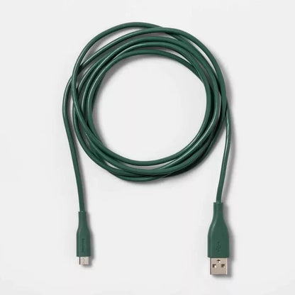 Heyday 6 FT Micro USB to USB-A Charging Cable - Green