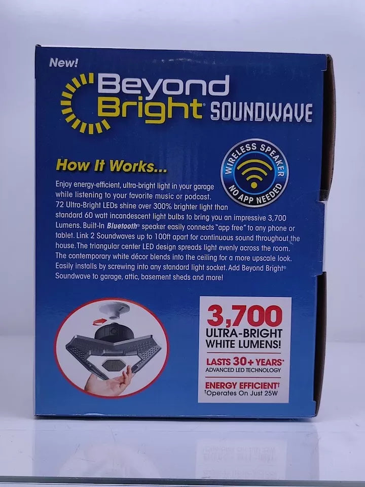 Beyond Bright Ultra Bright Light with Built-In Bluetooth Speaker 3700 Lumens