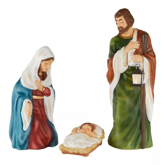 36 Inch Christmas Nativity Scene Figurine Manger Crib Jesus Birth LED