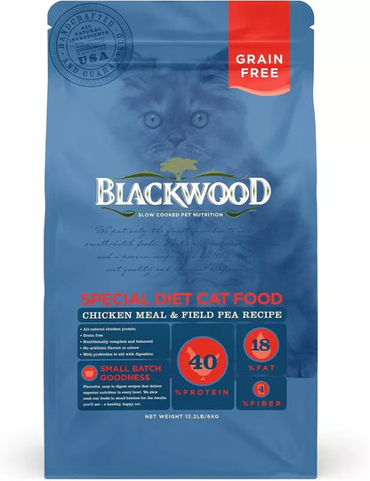 Blackwood Special Diet Cat Food Grain Free Chicken Meal & Pea Recipe 5lbs (Lot of 2)