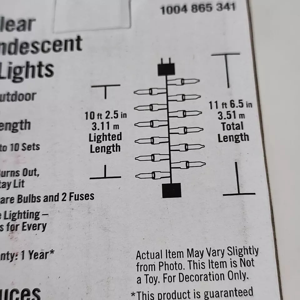 Home Accents Holiday 50 Clear Incandescent Mini Lights Indoor/Outdoor Green Wire