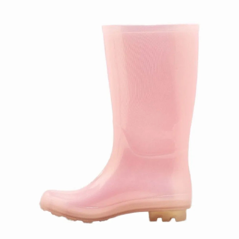 Cat & Jack Youth Girls Light Pink Cece Waterproof Pull-On Rain Boots Shoe Size 4