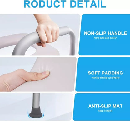 Hotodeal Toilet Seat Risers for Seniors Heavy Duty Raised Toilet Seat Hand 300lb