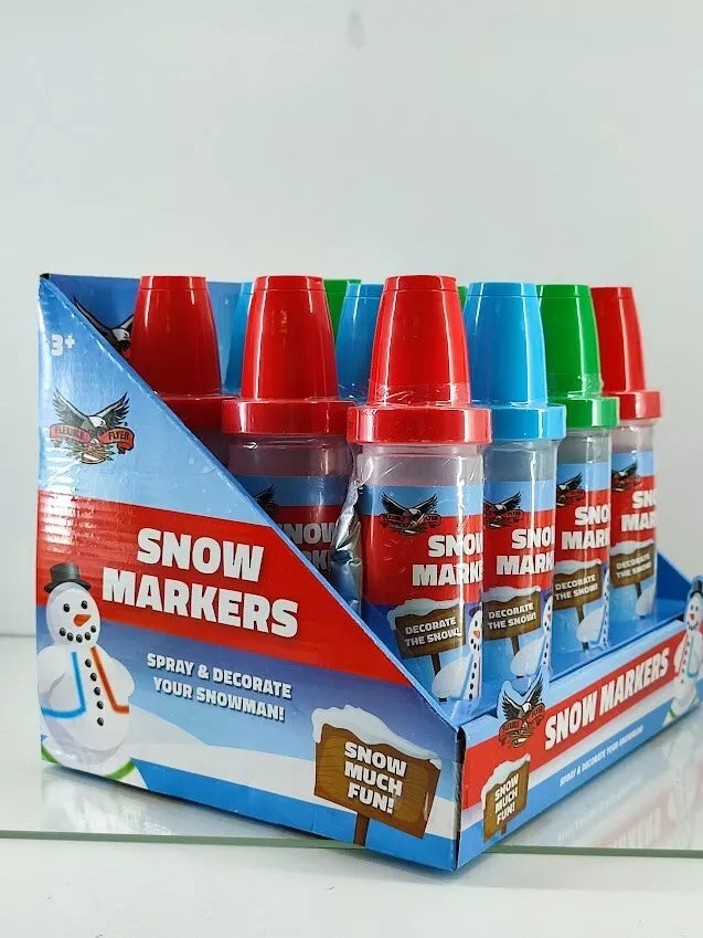 Flexible Flyer 2" Snow Marker Snow Much Fun! Spray Decorate Snowman 3+ (12pc case)