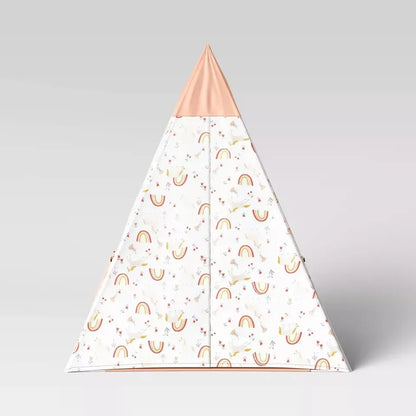 PillowFort Kids Play Indoor Tent Teepee Nook Pink Unicorn Rainbow + carrying bag