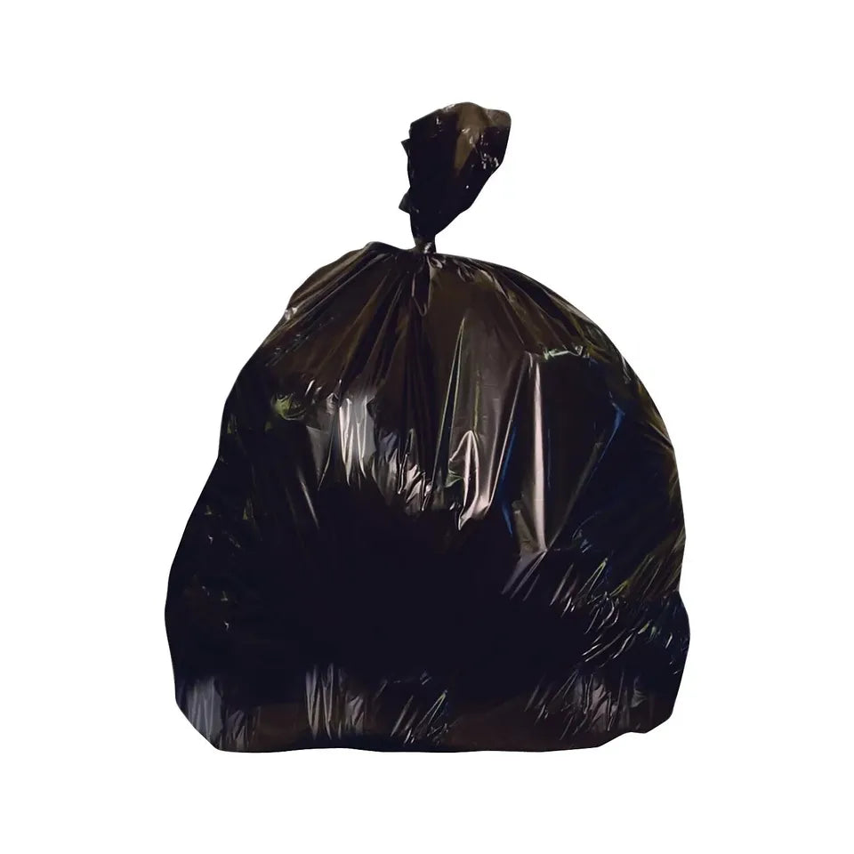 Can Liners Trash Bag Low-Density Waste 55 Gal. 1.50 Mil 36" x 58" Black 100 Bags per Box