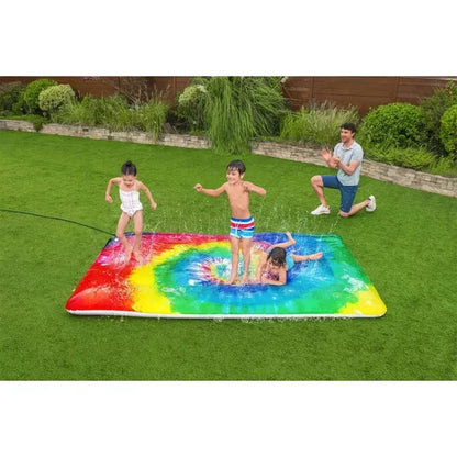 Bestway H2OGO! Tie Dye Blobz Water-Filled Splash Pad, 9’ 10” x 6' 7" Ages 3+