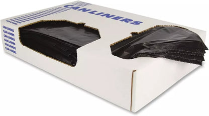 Can Liners Trash Bag Low-Density Waste 55 Gal. 1.50 Mil 36" x 58" Black 100 Bags per Box