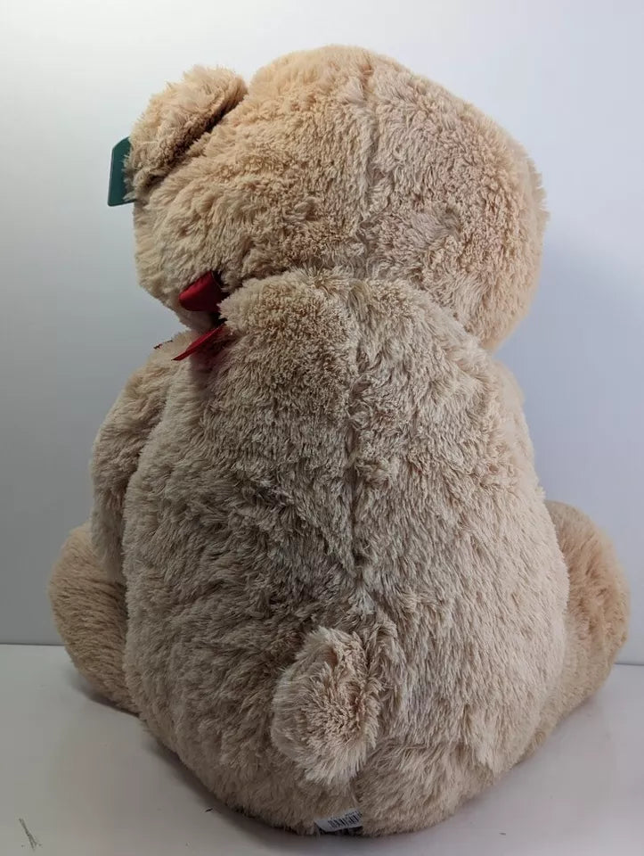 HugMe Jumbo Bear Plush Red Heart 24x20x17 Soft Large Brown Gift Valentines Day