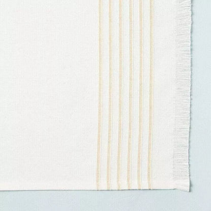 Hearth & Hand Magnolia Placemat Tick Stripe Pattern Table Setting Gold (6 pc box)