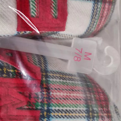 Wondershop Christmas Women's Mama Elf Slide Slippers Plaid - Size Medium (7-8)