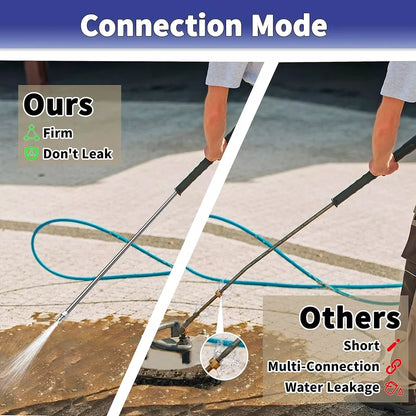 Pressure Washer Wand Extension 60" Long Stainless 1/4" Quick Connect Hookup Pack of 2