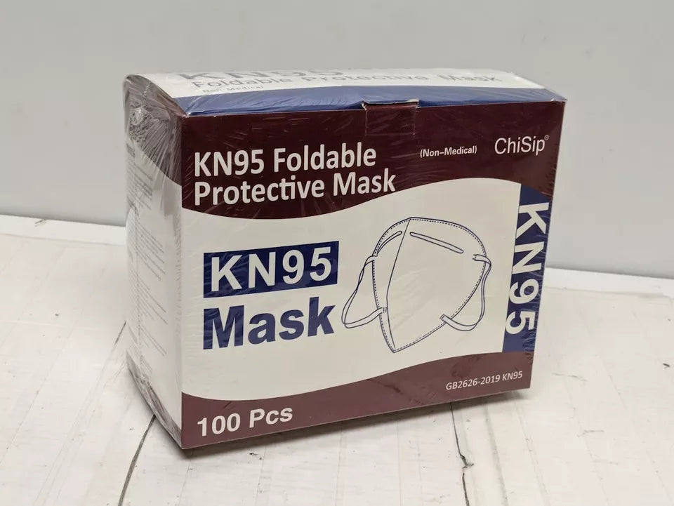 ChiSip KN95 Foldable Protective Face Masks GB2626-2019 100 Pack