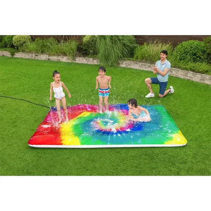 Bestway H2OGO! Tie Dye Blobz Water-Filled Splash Pad, 9’ 10” x 6' 7" Ages 3+