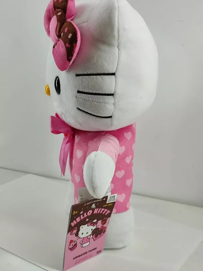 Hello Kitty Valentines Happy Shuffle Animated Plush Side Stepper Pink Heart