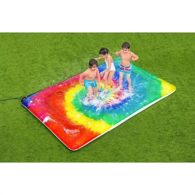 Bestway H2OGO! Tie Dye Blobz Water-Filled Splash Pad, 9’ 10” x 6' 7" Ages 3+