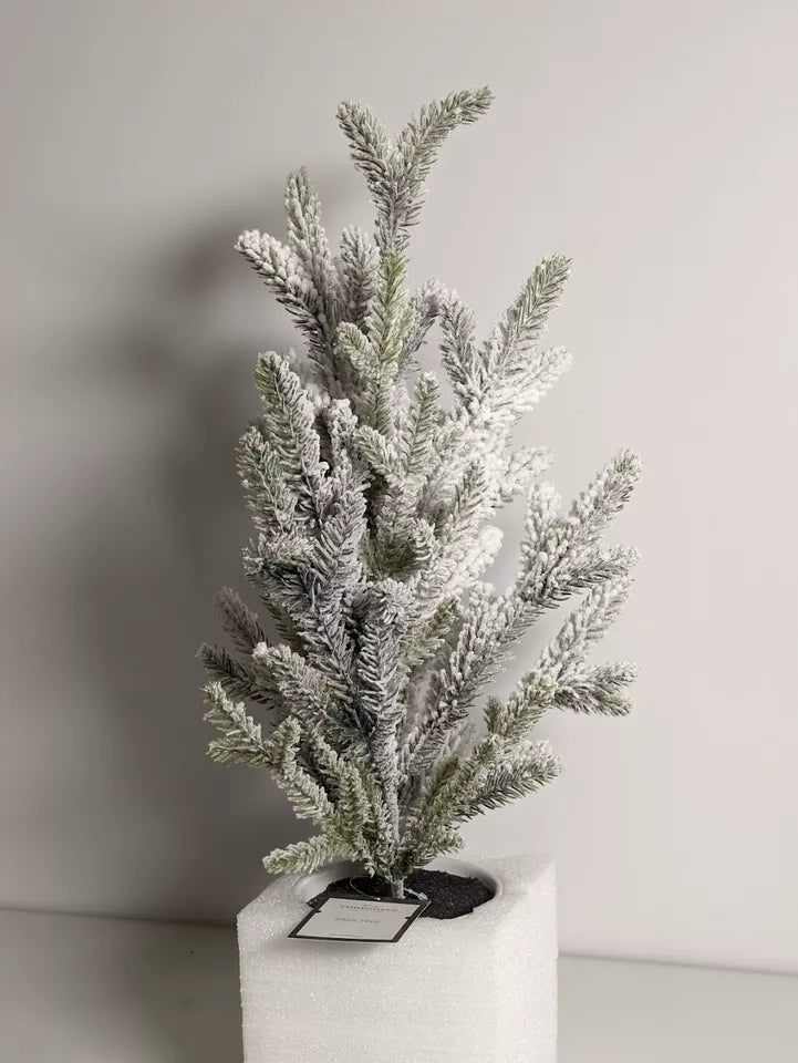 Threshold 22" Artificial Christmas Faux Tree with White Snow Potted Decor 2-Pack