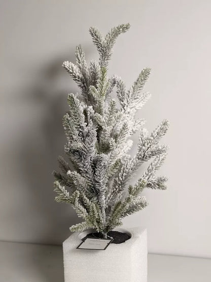 Threshold 22" Artificial Christmas Faux Tree with White Snow Potted Decor 2-Pack