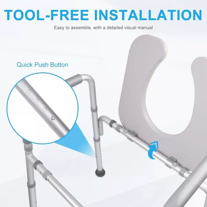 Hotodeal Toilet Seat Risers for Seniors Heavy Duty Raised Toilet Seat Hand 300lb