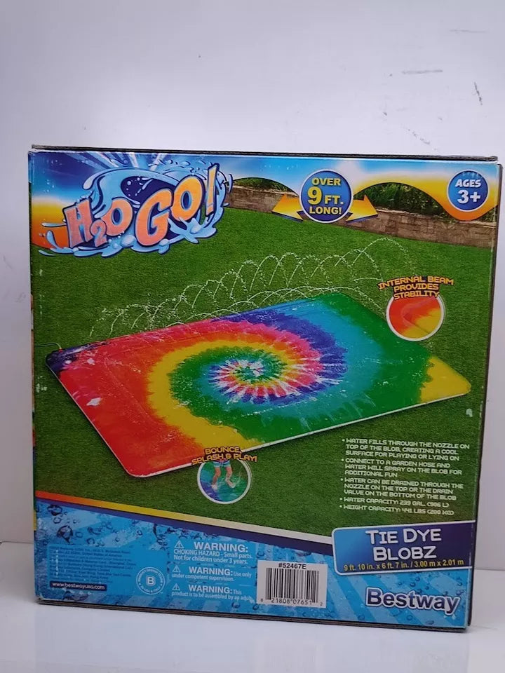 Bestway H2OGO! Tie Dye Blobz Water-Filled Splash Pad, 9’ 10” x 6' 7" Ages 3+