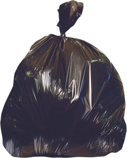 Can Liners Trash Bag Low-Density Waste 55 Gal. 1.50 Mil 36" x 58" Black 100 Bags per Box